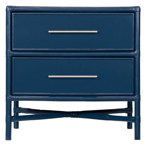 Verona Two-Drawer Nightstand, Navy~P77622792