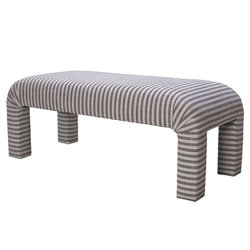 Hazel Waterfall Bench, Amelia Brown Stripe