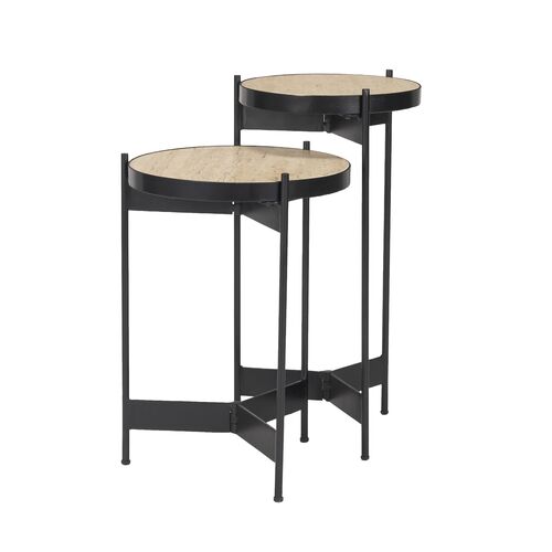 Estero Travertine End Tables Estero Travertine End Tables