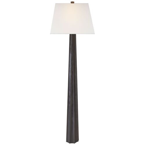 Fluted Spire Floor Lamp, Aged Iron