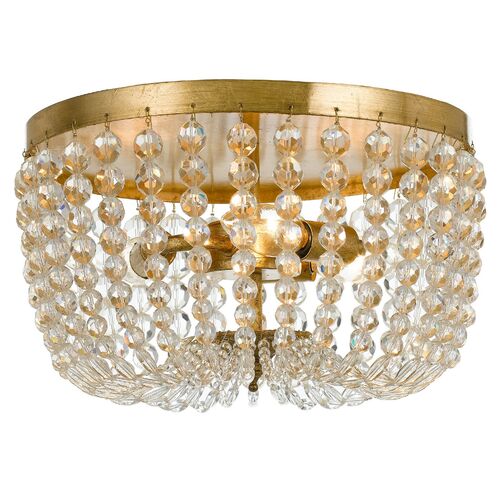 Rylee Crystal Flush Mount, Gold/Clear~P77384400