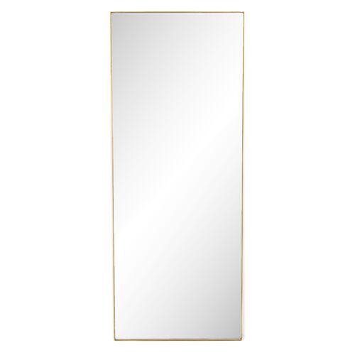 Odin Polished Brass Floor Mirror, Polished Brass~P77601925