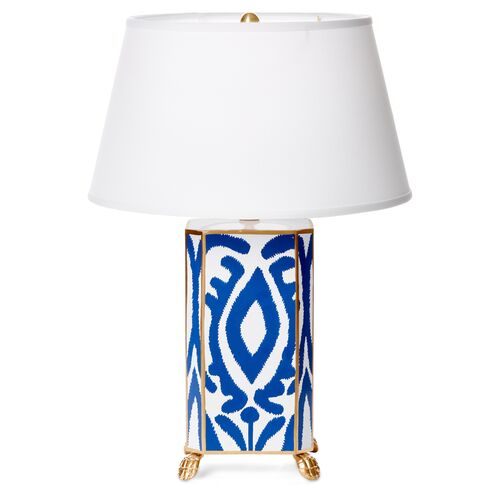 Ikat Table Lamp, Navy~P77225529
