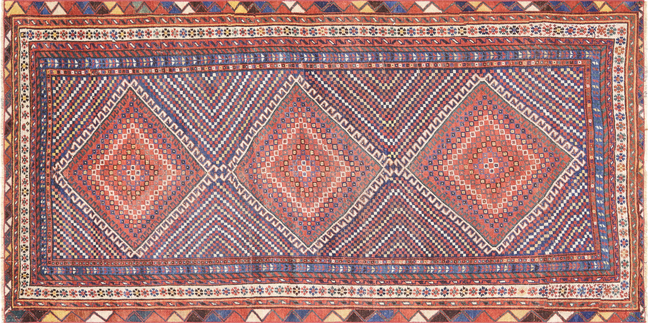 1920s Persian Shiraz Runner -4'5" x8'10"