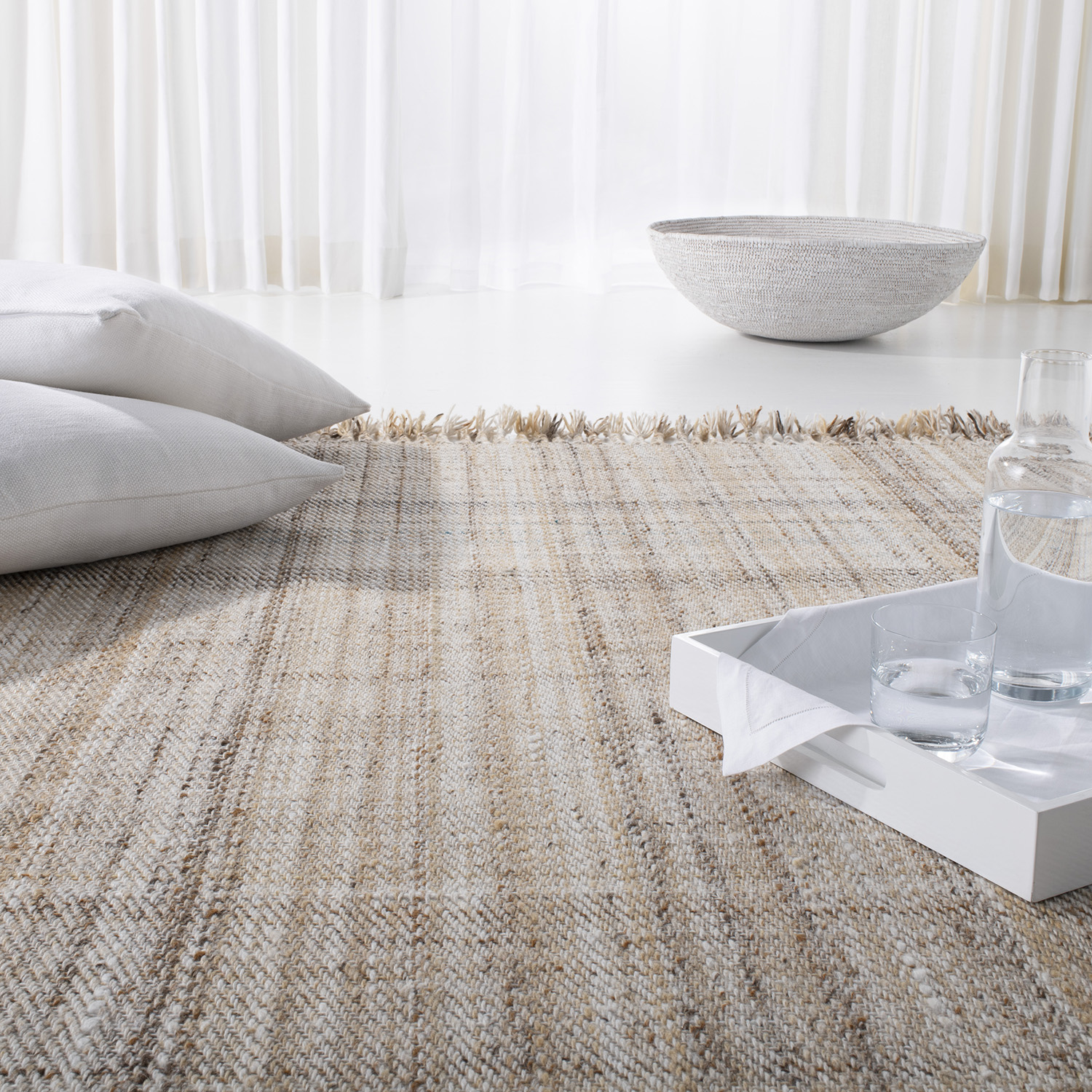 Ralph Lauren 大判ラグ フリンジ付き Lauren Ralph Lauren, Jahi Plaid Rug | One Kings Lane