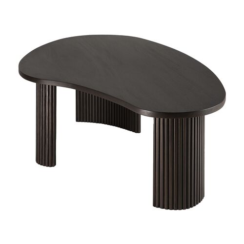 Boomerang Coffee Table, Mahogany Dark Brown