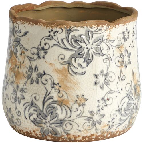 Tuscan Ceramic Gray Planter~P111113200