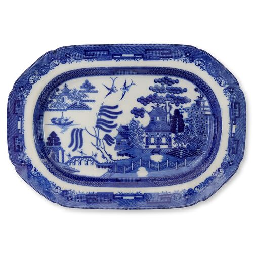 Early English Pearlware Willow Platter~P77667336~P77667336