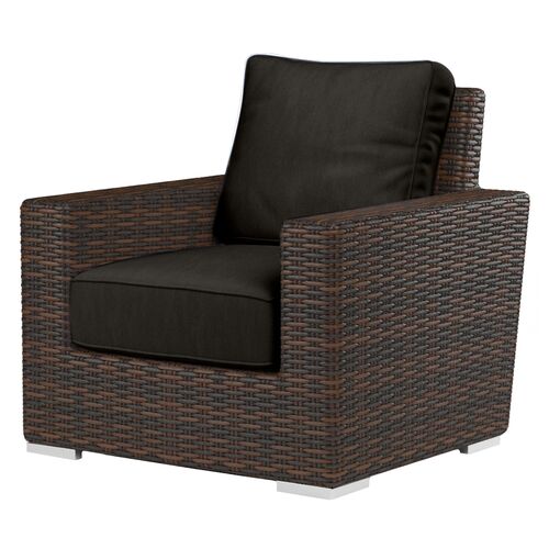Montana Outdoor Aluminum/Resin Wicker Club Chair
