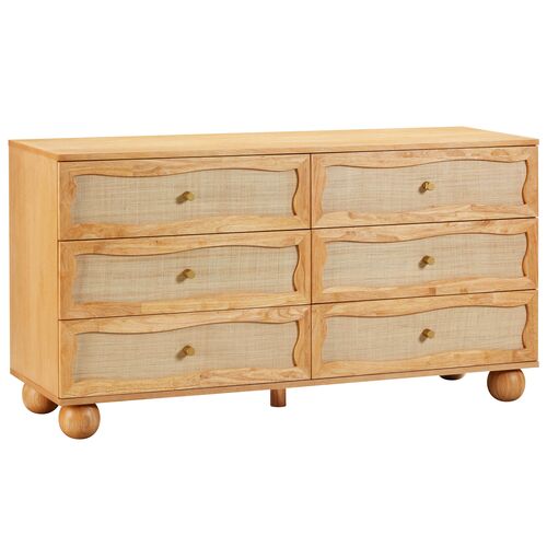 River Rattan Wavy Dresser, Natural River Rattan Wavy Dresser, Natural