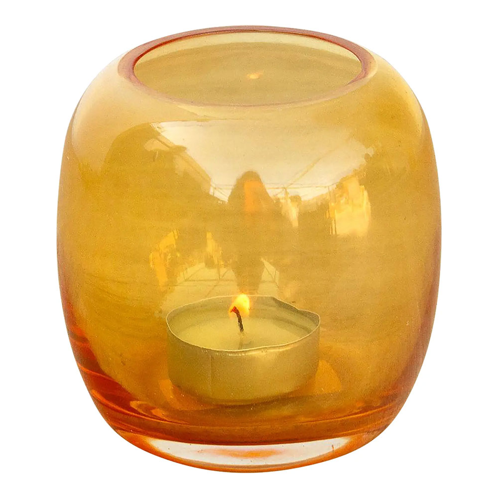 Yellow Sunrise Color Glass Candle Holder~P77719478
