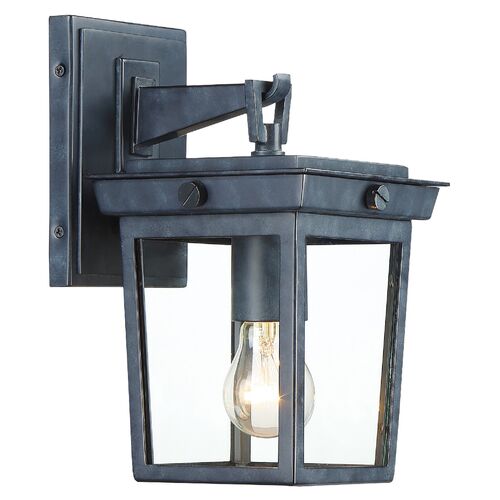 Belmont Outdoor 1-Light Small Wall Mount, Graphite~P77654428