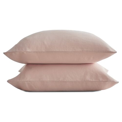 French Linen Pillowcase Set, Blush~P77591748