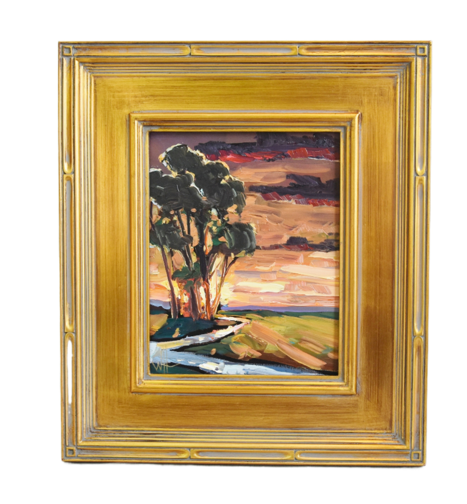 Wm. Hawkins Sunset & Mountains Painting~P77694681