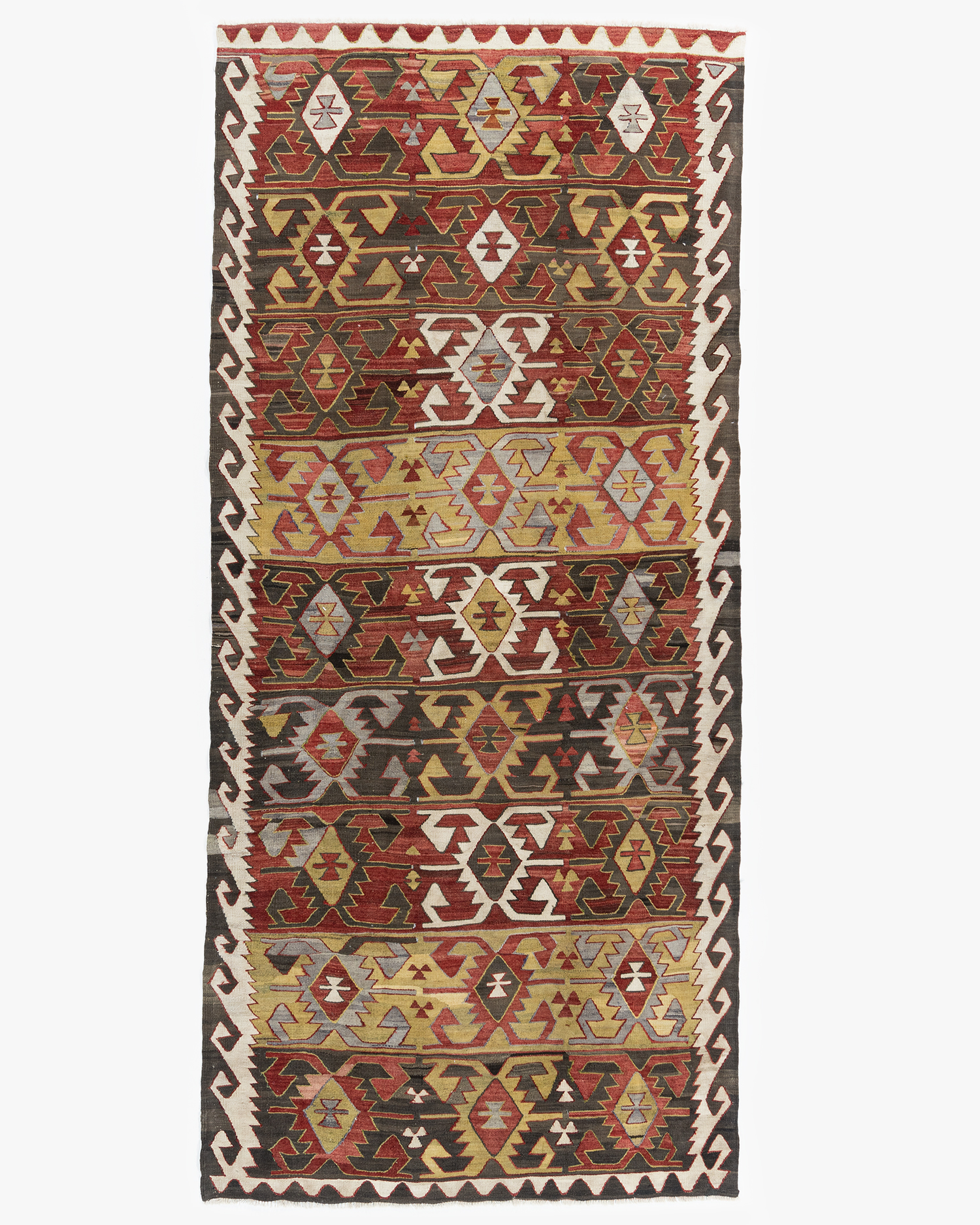Cinnamon Turkish Kilim Rug, 4'3"x9'5"~P77660220