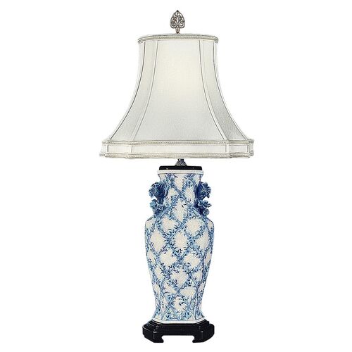 Marilyn Porcelain Table Lamp, Blue/White~P75866805