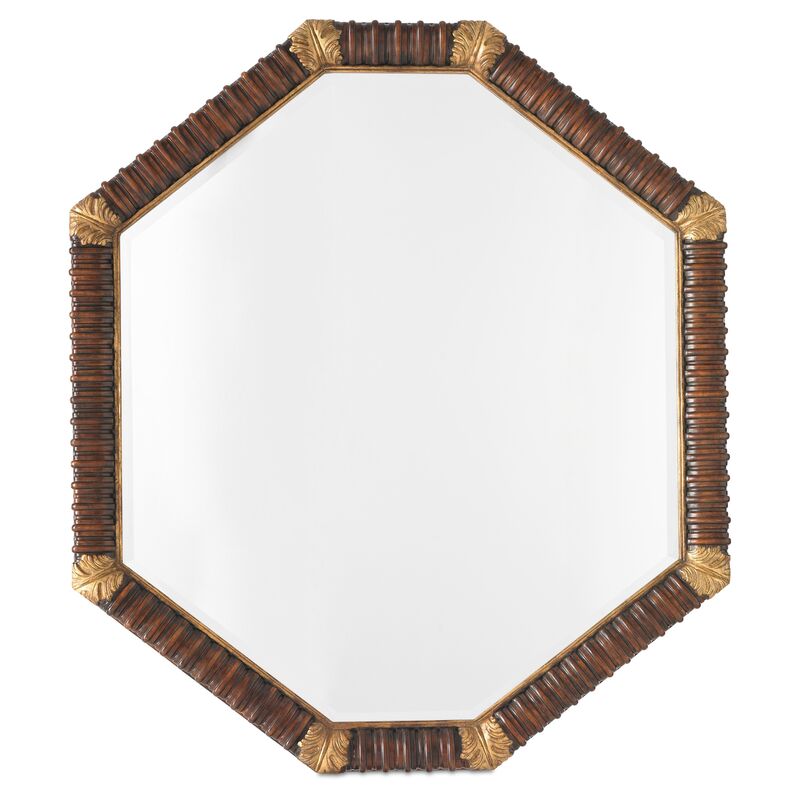 Acanthus Oversized Wall Mirror, Mahogany