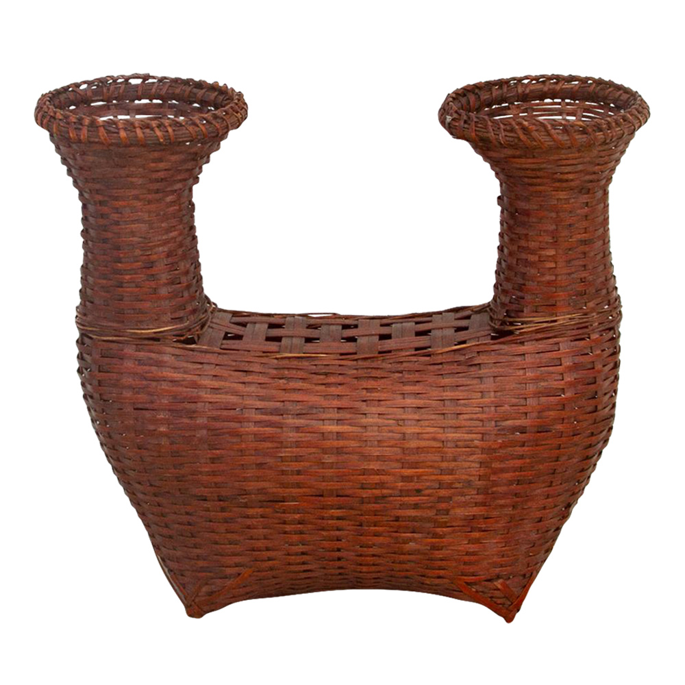 Vintage Asian Boat Shaped Basket~P77658805