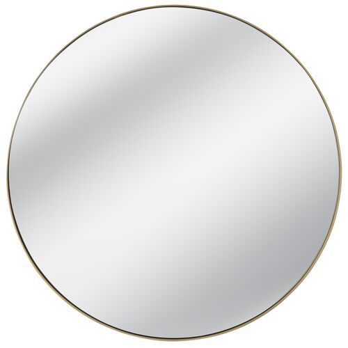 Theodore Wall Mirror, Brass