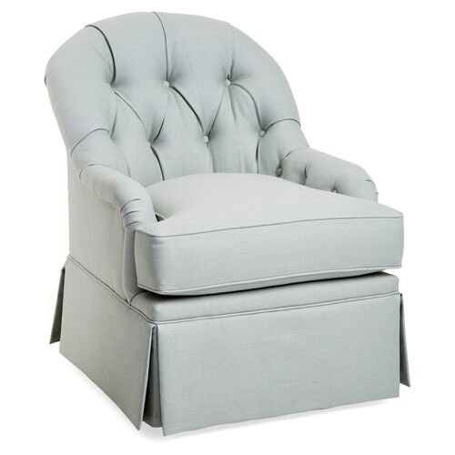 Marlowe Swivel Club Chair, Sea Linen~P77261602