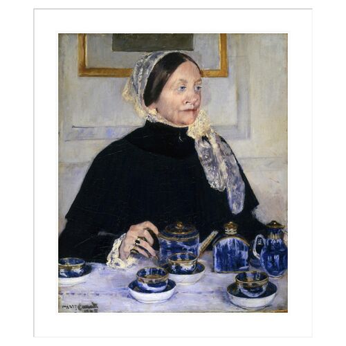 Lady at the Tea Table by Mary Cassatt Framed Print