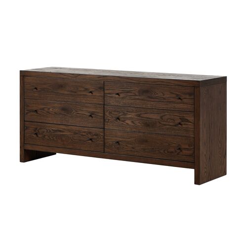 Hank 6-Drawer Dresser, Umber Oak