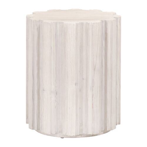 Jean Accent Table, White Wash Pine