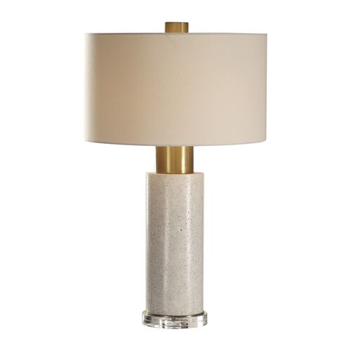 Lazaro Table Lamp, Gray/White