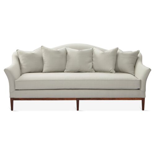 Eloise Camelback Sofa, Sea Glass Linen~P77381690