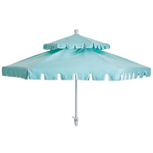Poppy Two-Tier Patio Umbrella, Glacier Blue~P77416833