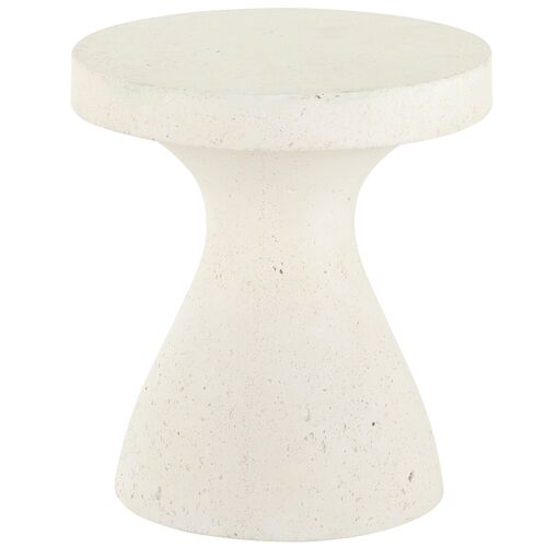 Otis Outdoor End Table, White Concrete~P77612939