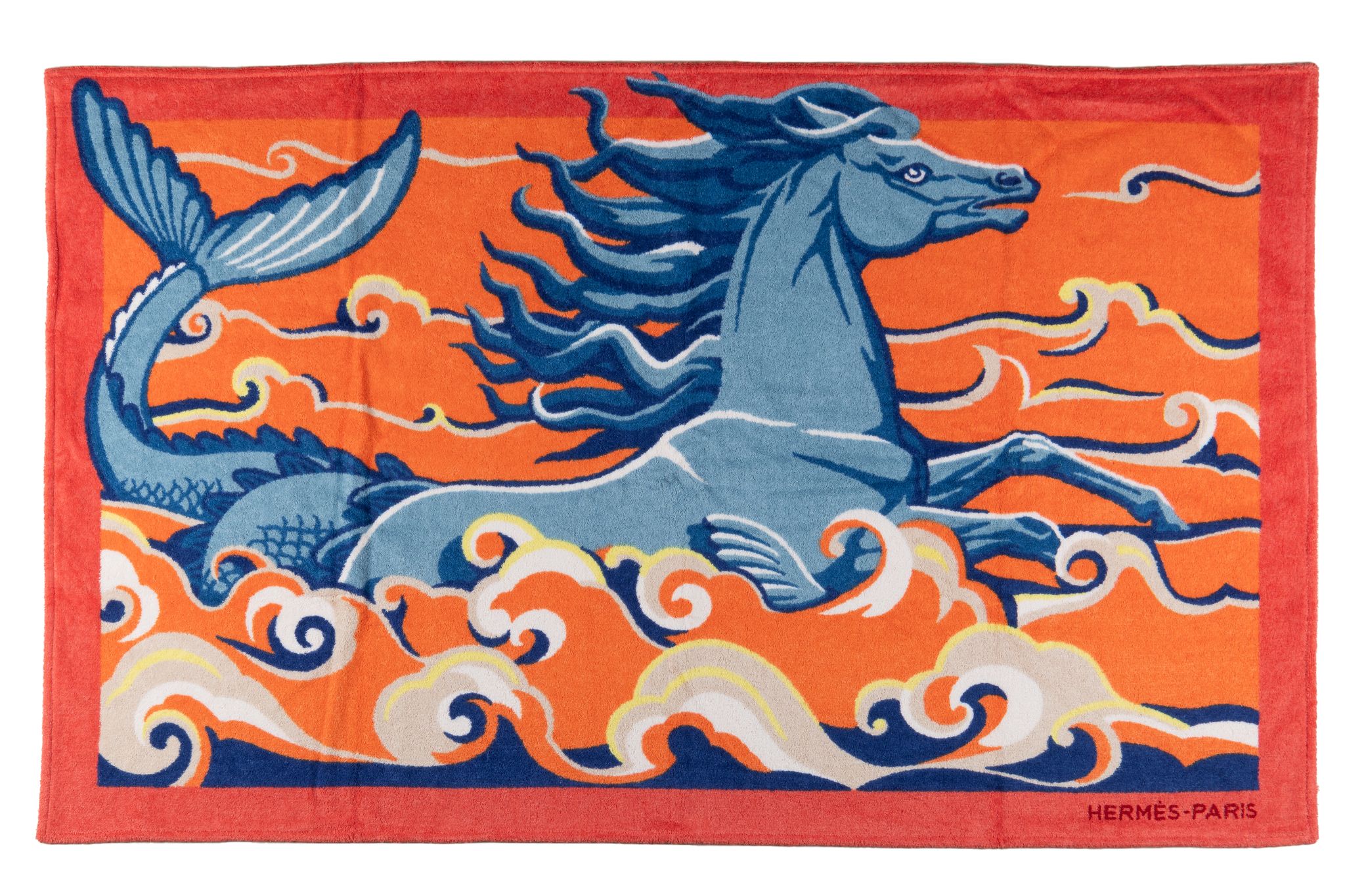 Hermès “Cheval Marine“ Beach Towel~P77698900
