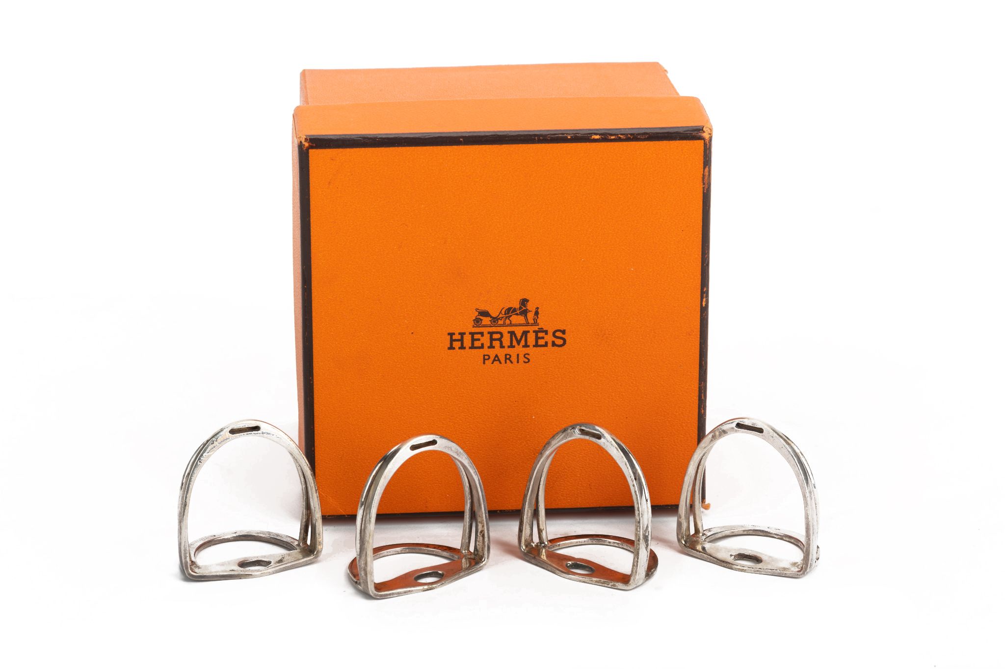 Hermès 4 Sterling Silver Place Holders~P77644073