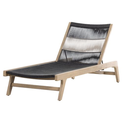 Finnley Outdoor Chaise, Washed Brown~P77628159