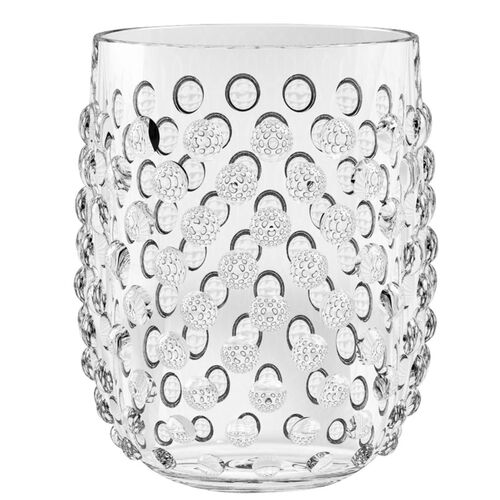 S/6 Hobnail Acrylic Stemless Wineglass, Clear~P77615540
