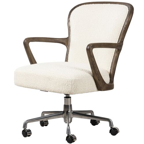 Maddie Desk Chair, Textured Durham Cream