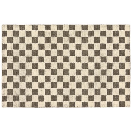 Tijara 6'x9' Handmade Geometric Rug, Tan/Brown