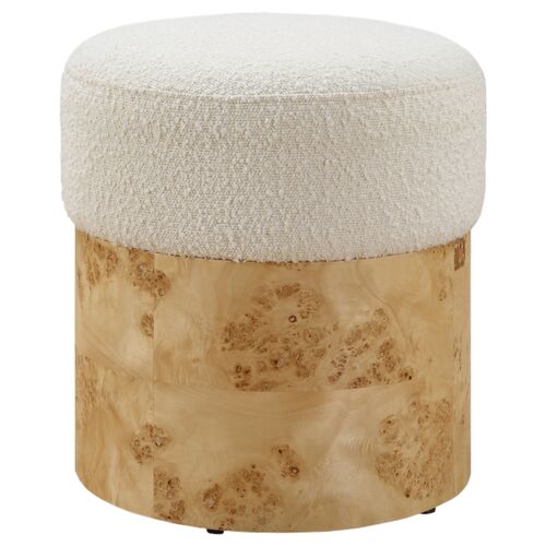 Marisella Burl/Boucle Ottoman, Natural/White