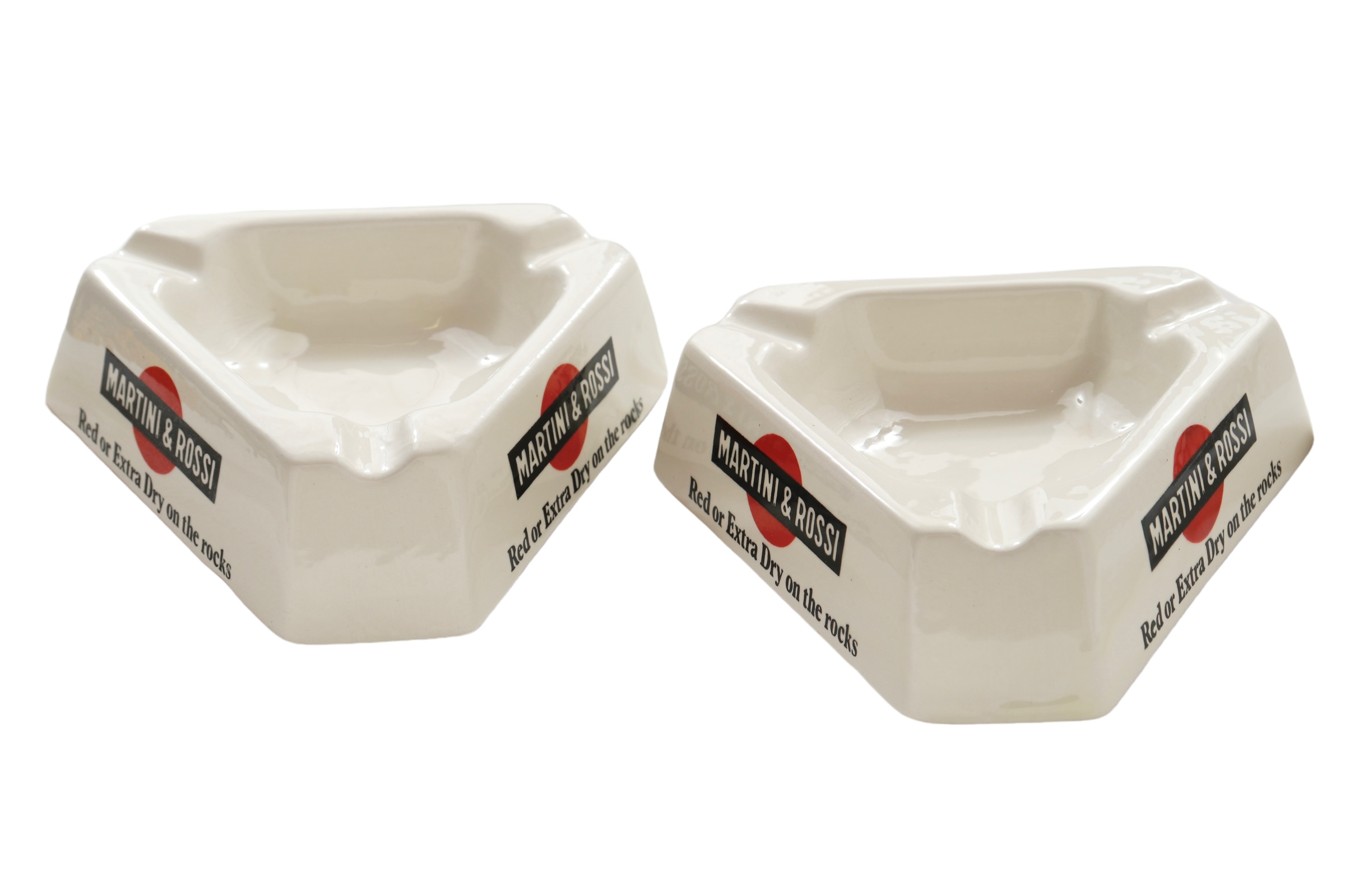 Martini & Rossi Ashtrays - a Pair~P77694556
