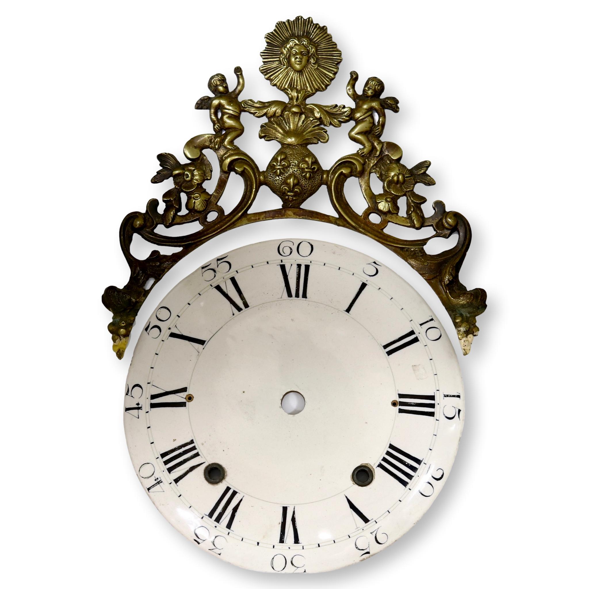 19th-C French Enamel & Bronze Clock Face~P77576705