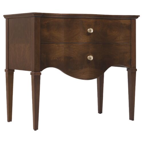 Archives 2-Drawer Nightstand, Dark Brown
