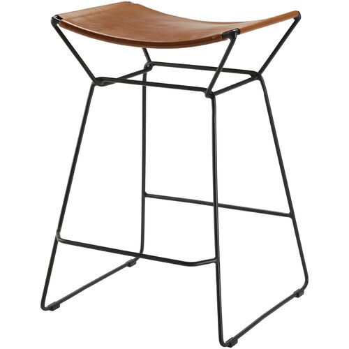 Lorabeth Leather Counter Stool