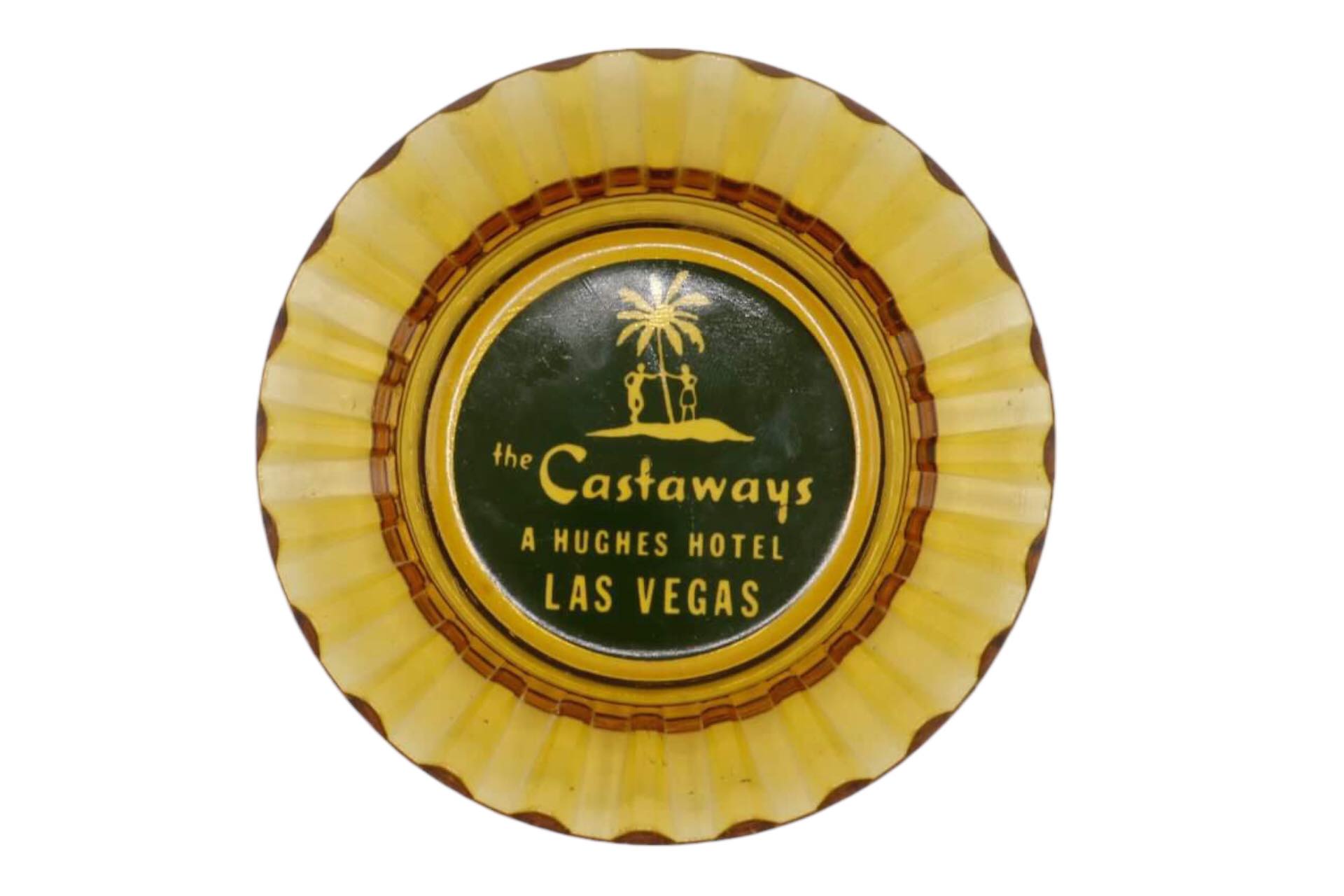 Castaways Hotel Las Vegas Glass Ashtray~P77678521