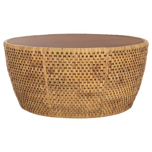 Talven Rattan Coffee Table, Natural Talven Rattan Coffee Table, Natural