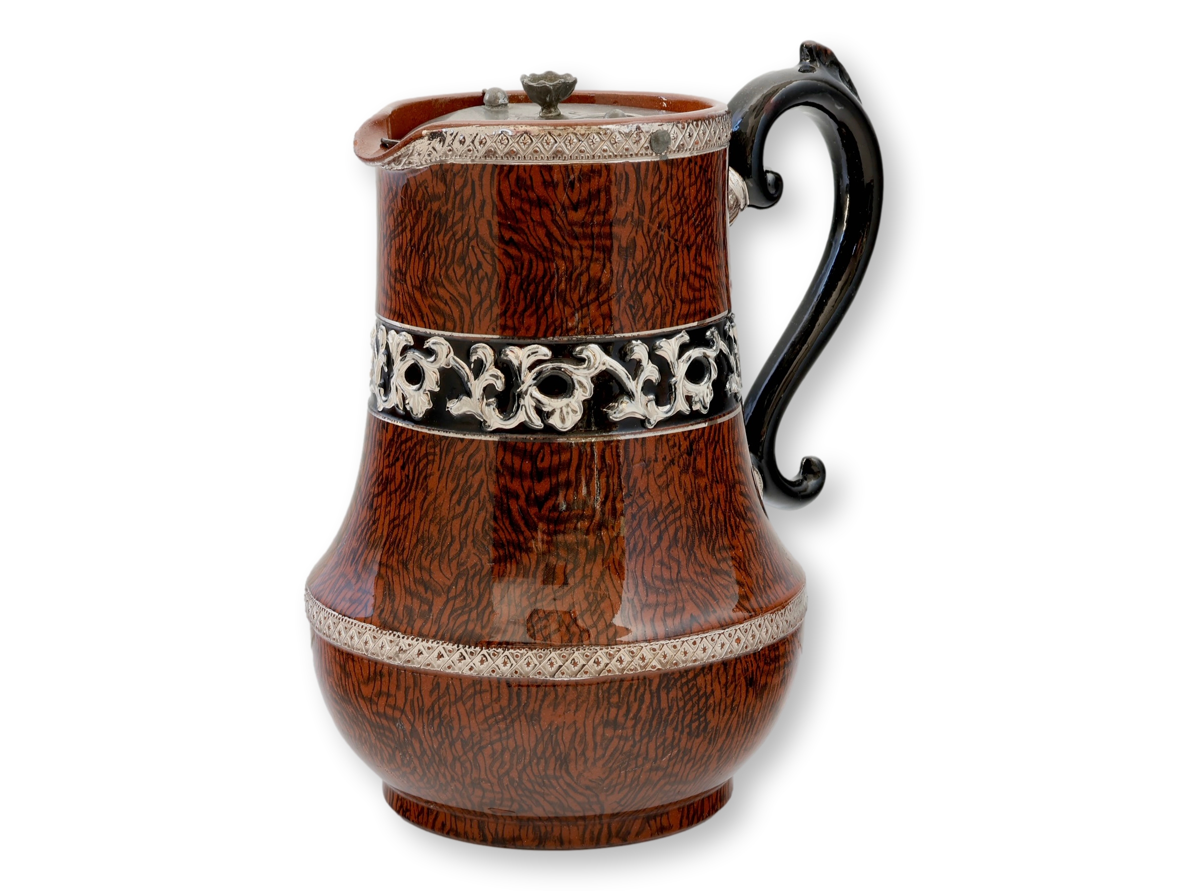 English Faux Bois Woodgrain Pitcher~P77719000