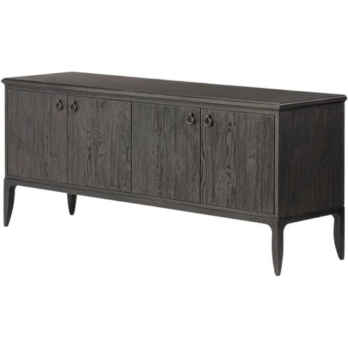 Zara Media Console, Worn Black Oak Veneer Zara Media Console, Worn Black Oak Veneer