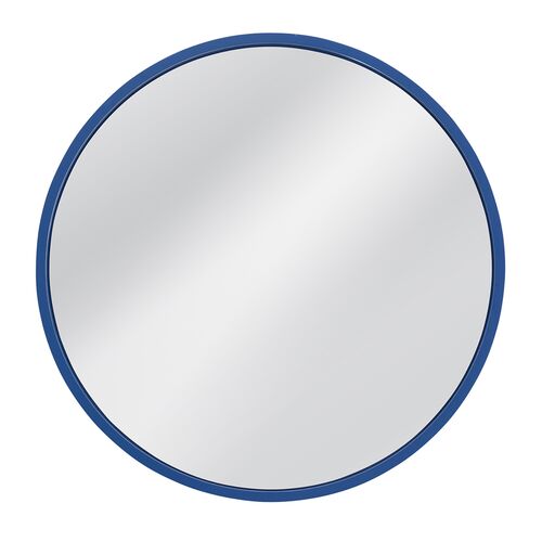 Finley Round Wall Mirror, Navy Blue