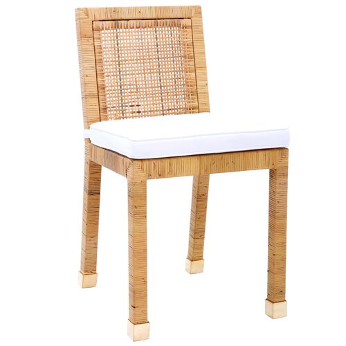 Charli Rattan Dining Chair, Natural