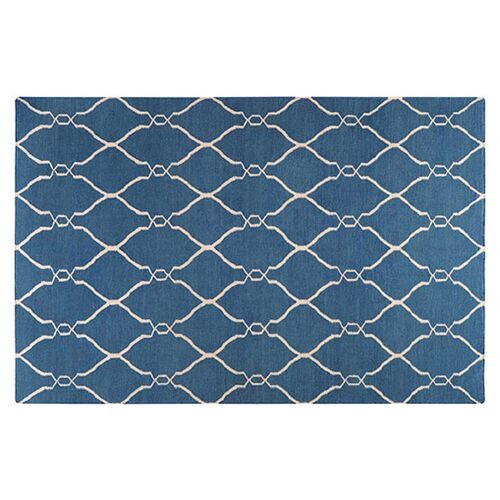 Pippa Flat-Weave Rug, Blue~P41577363