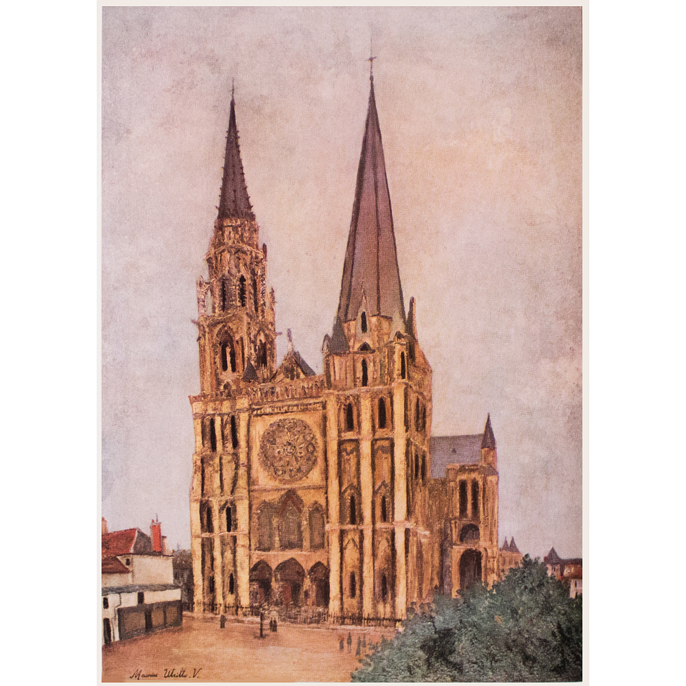 1954 Maurice Utrillo, Chartres Cathedral~P77527146